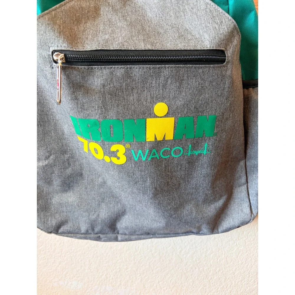 Ironman 70.3 Waco ViewSport‎ Sling Backpack Teal Gray Drawstring Gym Bag